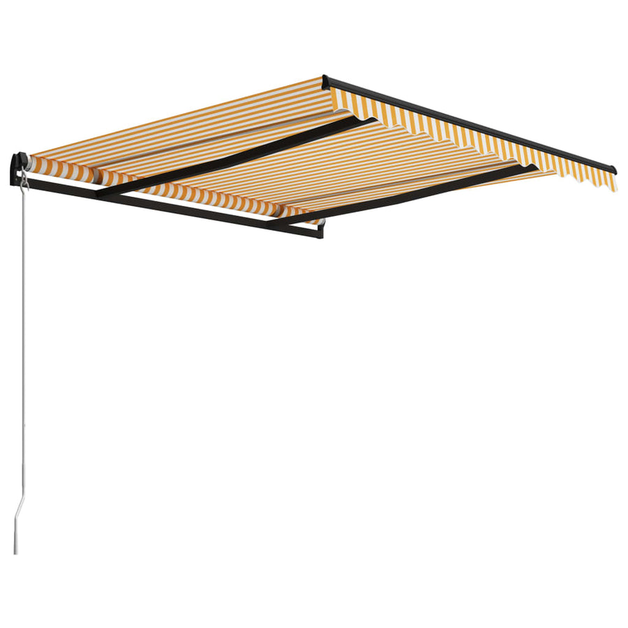 Luifel Handmatig Uittrekbaar 300X250 Cm Geel En Wit