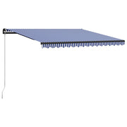 Luifel 450x300 cm handmatig blauw wit