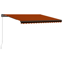 Luifel Handmatig Uittrekbaar 450 x 300 cm Oranje en bruin