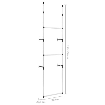 Kledingkastsysteem Met Stangen Telescopisch Aluminium