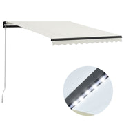 Luifel uittrekbaar met LED 300x250 cm crème