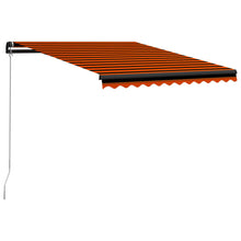 Luifel Handmatig Uittrekbaar Met Led Oranje En Bruin 300 x 250 cm Multikleur