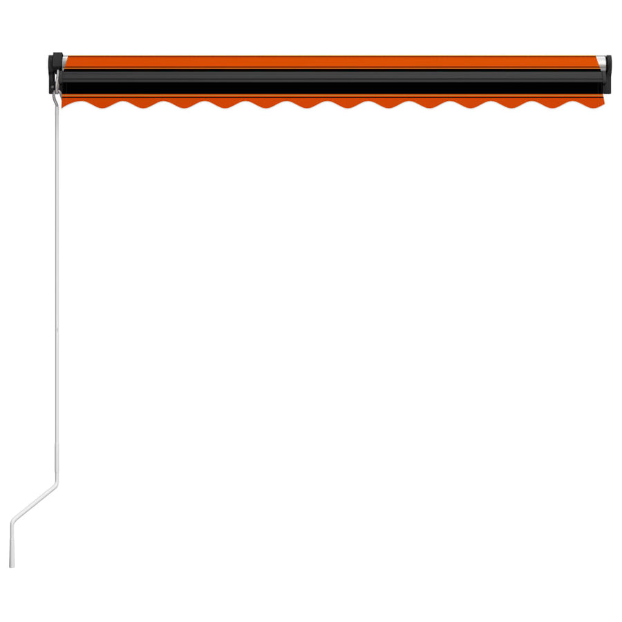 Luifel Handmatig Uittrekbaar Met Led Oranje En Bruin 350 x 250 cm Multikleur