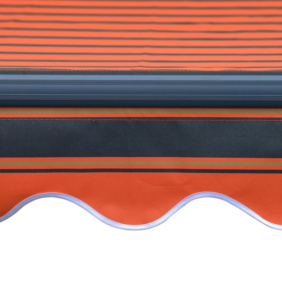 Luifel Handmatig Uittrekbaar Met Led Oranje En Bruin 350 x 250 cm Multikleur