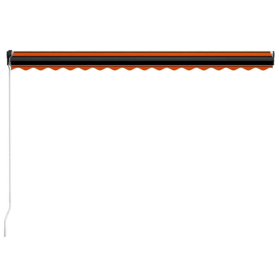 Luifel Handmatig Uittrekbaar Met Led Oranje En Bruin 450 x 300 cm Multikleur