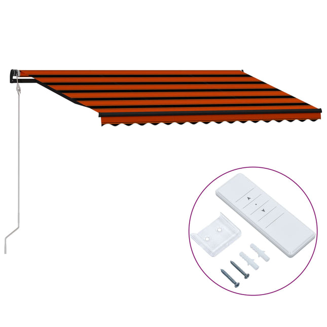 Luifel Automatisch Uittrekbaar Oranje En Bruin 400 x 300 cm Multikleur