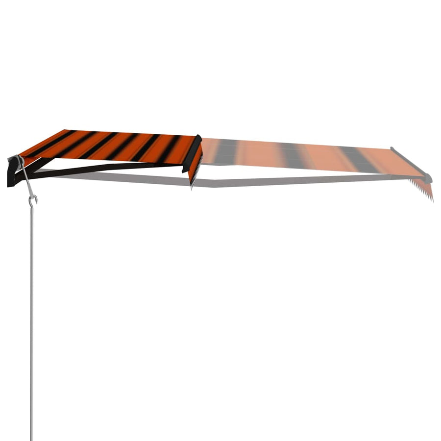 Luifel automatisch uittrekbaar 400x300 cm oranje en bruin