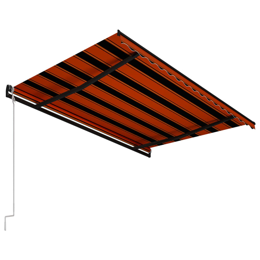 Luifel automatisch uittrekbaar 400x300 cm oranje en bruin
