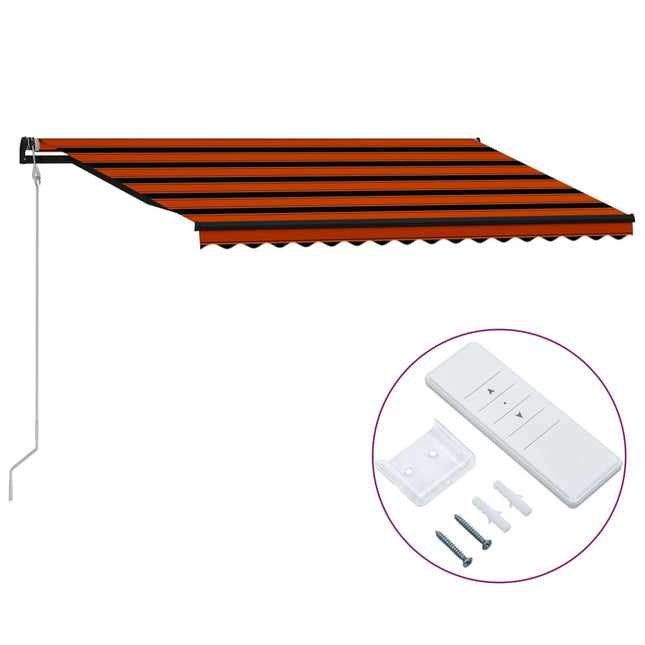 Luifel Automatisch Uittrekbaar Oranje En Bruin 450 x 300 cm Multikleur