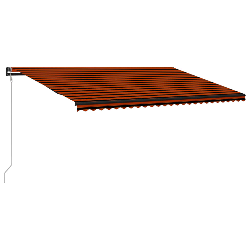 Luifel automatisch uittrekbaar 600x300 cm oranje en bruin