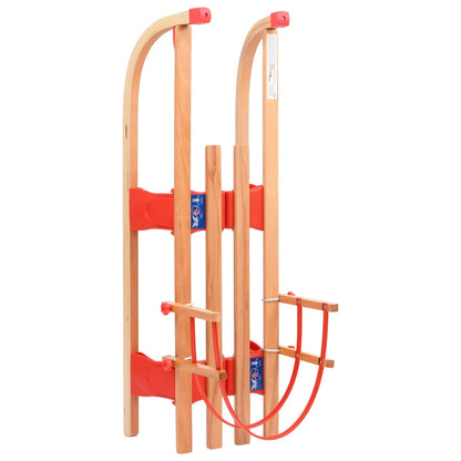 Sneeuwslee Inklapbaar 119 Cm Hout Rood met rugleuning
