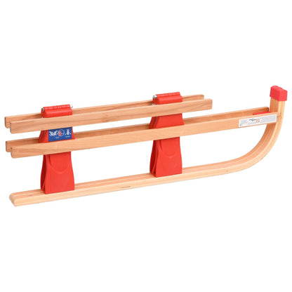 Sneeuwslee Inklapbaar 119 Cm Hout Rood met rugleuning
