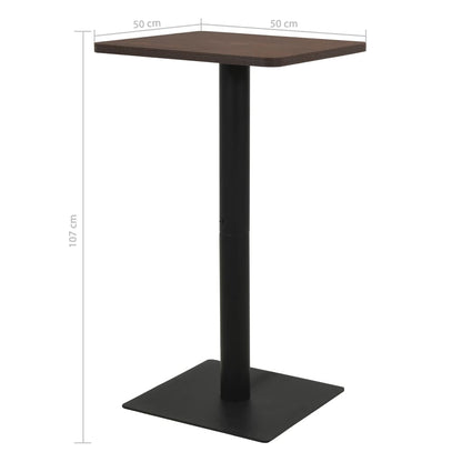 Bistrotafel 50x50x107 cm donkeressenkleurig 50 x 50 x 107 cm Donker essen
