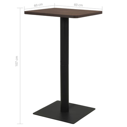 Bistrotafel 60x60x107 cm donkeressenkleurig 60 x 60 x 107 cm Donker essen