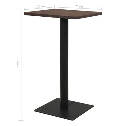 Bistrotafel donkeressenkleurig 70 x 70 x 107 cm Donker essen
