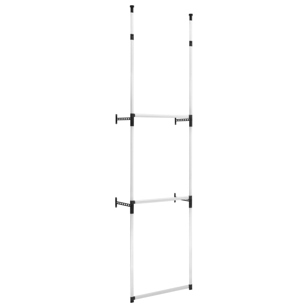 Kledingkastsysteem Met Stangen Telescopisch Aluminium