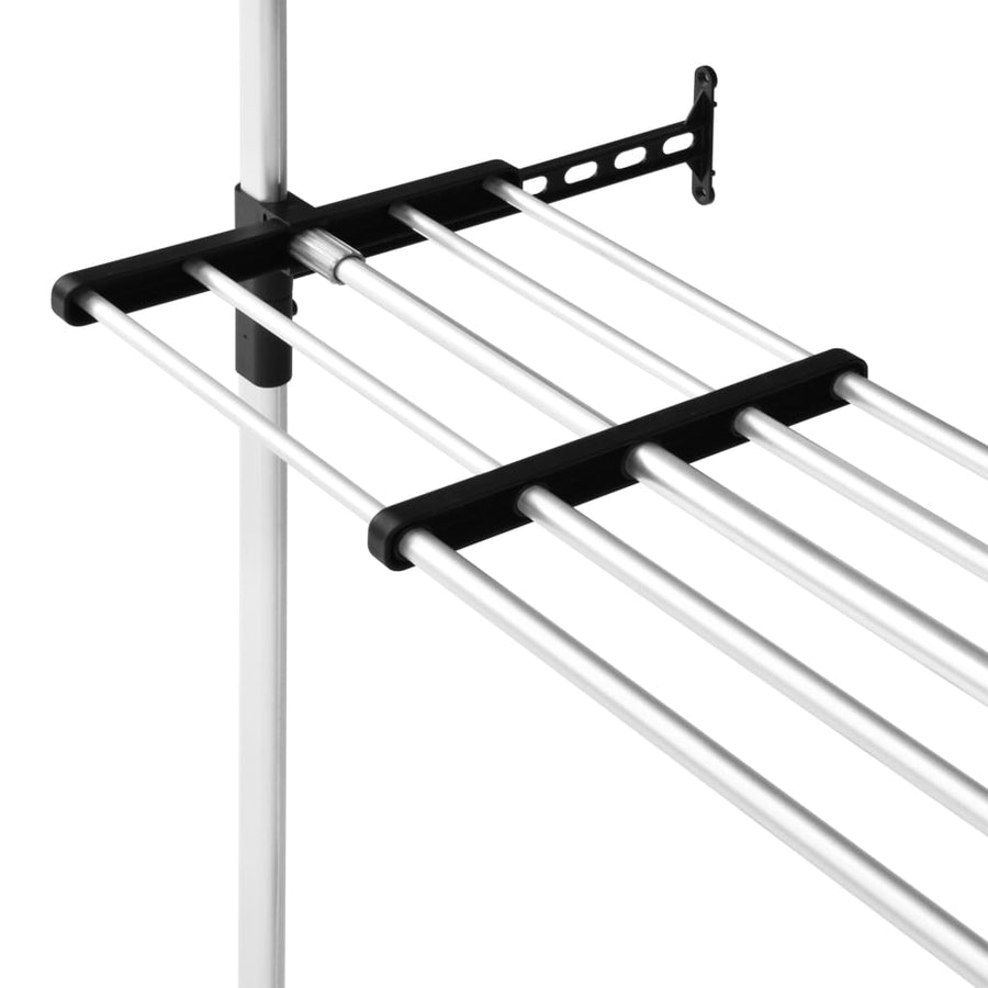 Kledingkastsysteem Met Stangen En Schap Telescopisch Aluminium