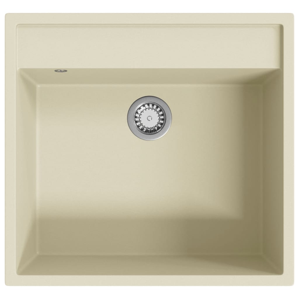Gootsteen Met Overloopgat Graniet Beige