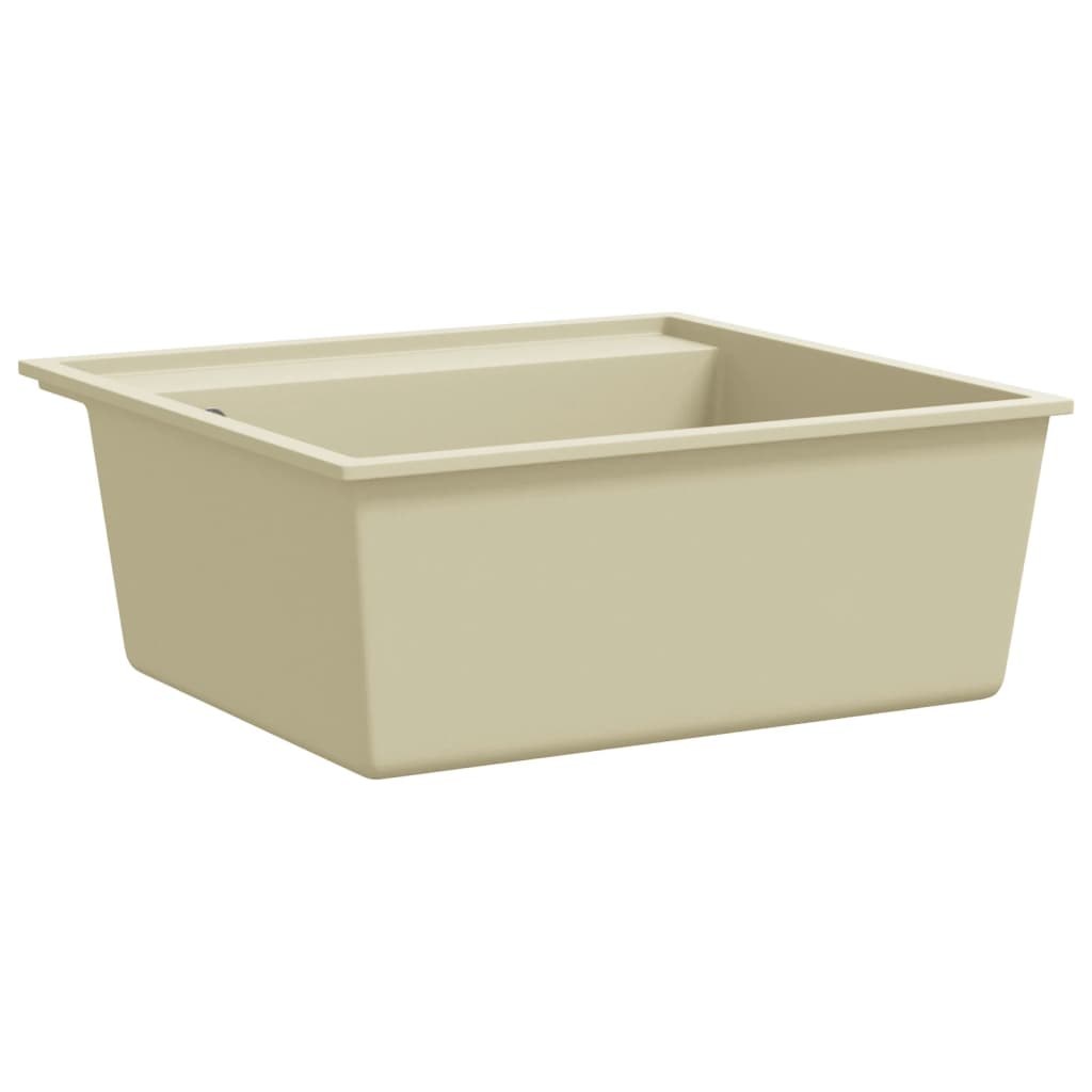 Gootsteen Met Overloopgat Graniet Beige