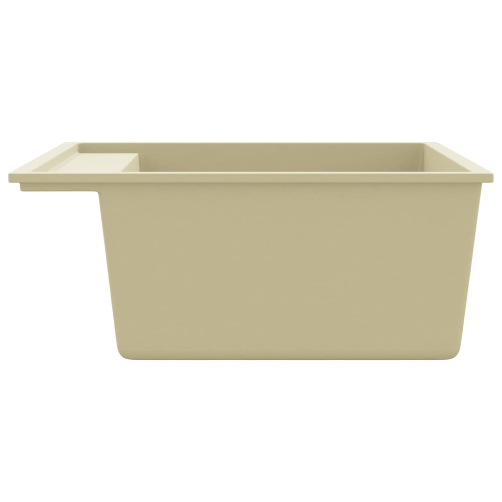 Gootsteen Met Overloopgat Graniet Beige
