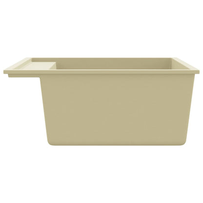 Gootsteen Met Overloopgat Graniet Beige