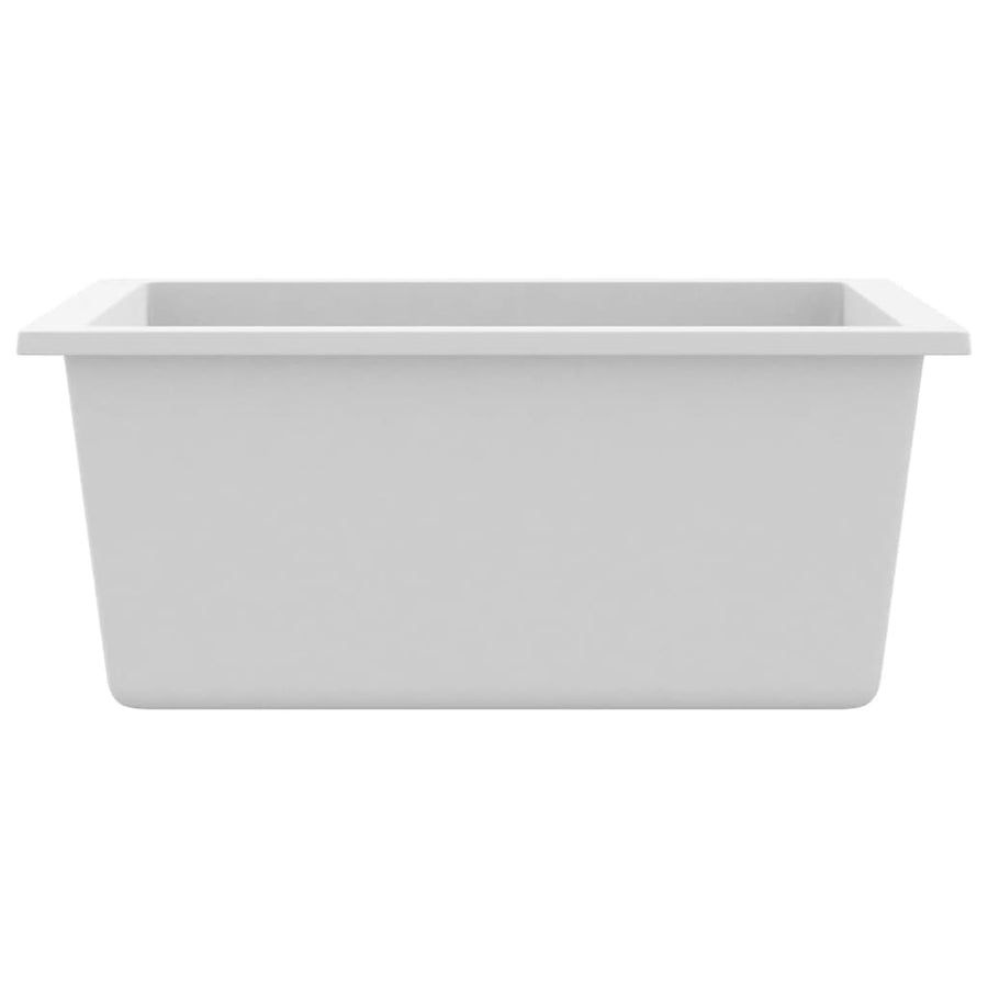 Gootsteen met overloopgat graniet wit 380 x 460 x 194 mm Wit
