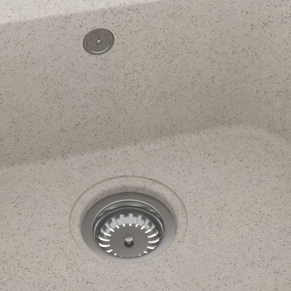 Gootsteen Dubbele Bakken Met Overloopgat Graniet Beige