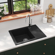 Spoelbak graniet zwart 580x440x164 mm