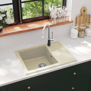 Keukengootsteen ovaal graniet 58x44 cm beige