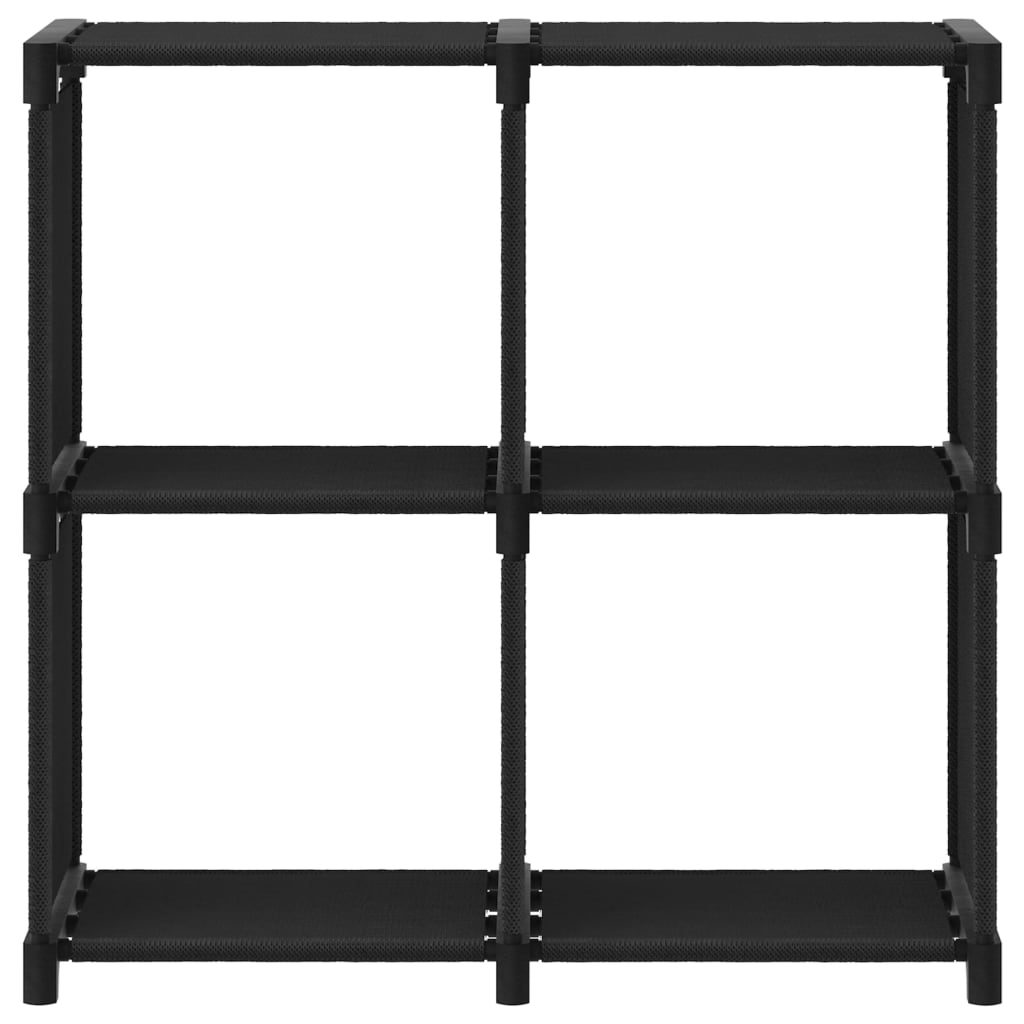 Kast Met 4 Vakken 69X30X72,5 Cm Stof Zwart