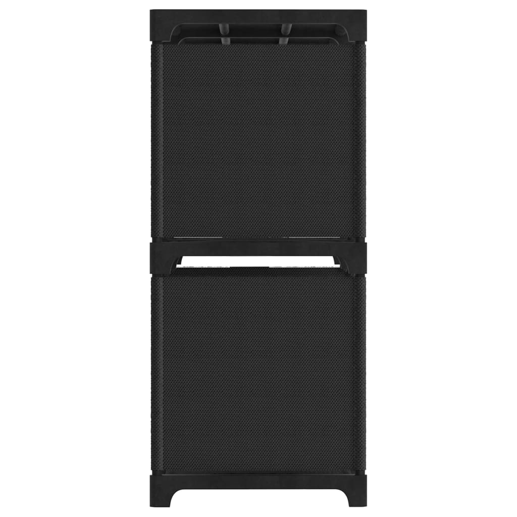 Kast Met 4 Vakken 69X30X72,5 Cm Stof Zwart