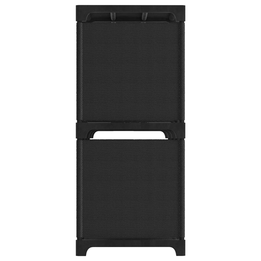 Kast Met 5 Vakken 103X30X72,5 Cm Stof Zwart 5-vaks