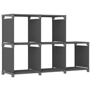 Boekenkast 103x30x72,5 cm stof grijs wandmontage