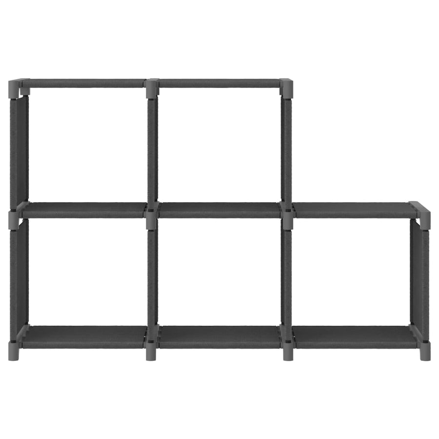 Kast met 5 vakken 103x30x72,5 cm stof grijs 5-vaks Zonder boxen