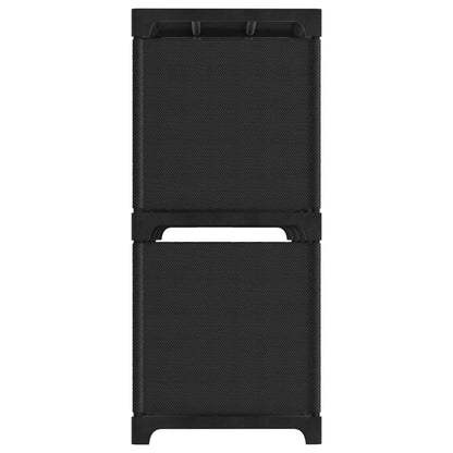 Kast Met 6 Vakken 03X30X72,5 Cm Stof Zwart 6-vaks Zonder boxen