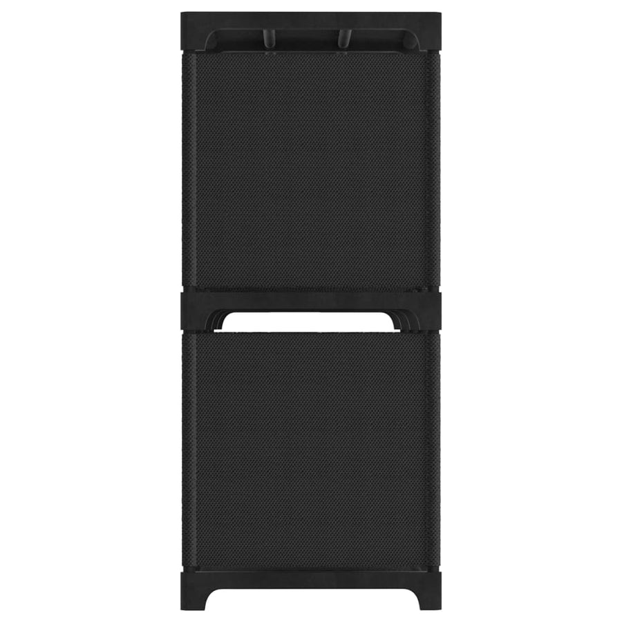 Kast Met 6 Vakken 03X30X72,5 Cm Stof Zwart 6-vaks Zonder boxen