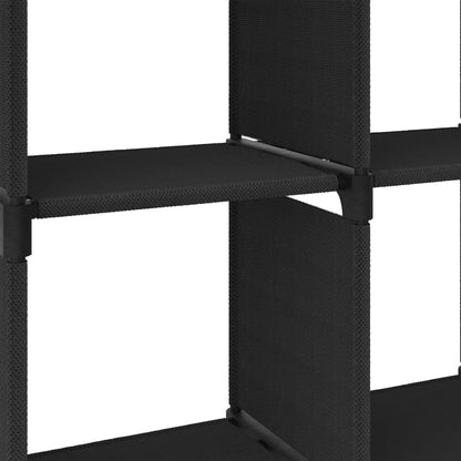 Kast Met 6 Vakken 03X30X72,5 Cm Stof Zwart 6-vaks Zonder boxen