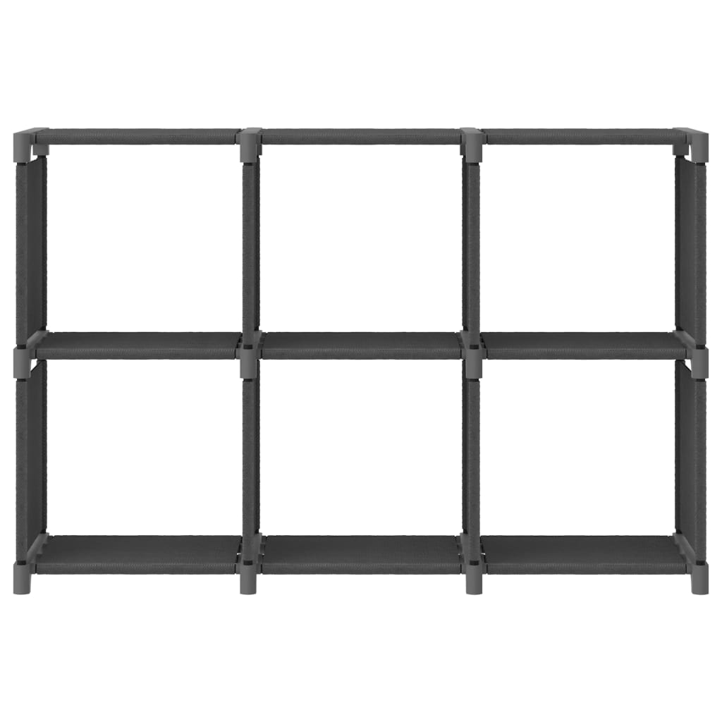 Kast met 6 vakken 103x30x72,5 cm stof grijs 6-vaks Grijs
