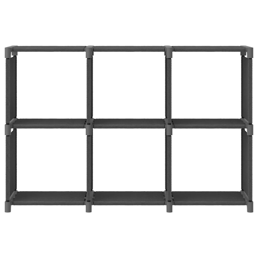 Kast met 6 vakken 103x30x72,5 cm stof grijs 6-vaks Grijs