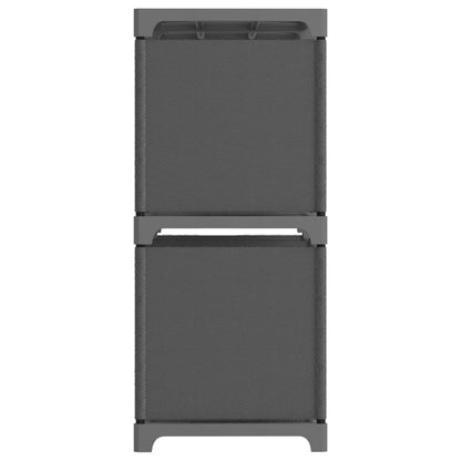 Kast met 6 vakken 103x30x72,5 cm stof grijs 6-vaks Grijs