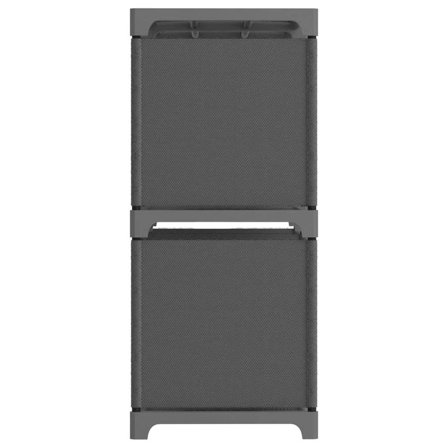 Kast met 6 vakken 103x30x72,5 cm stof grijs 6-vaks Grijs