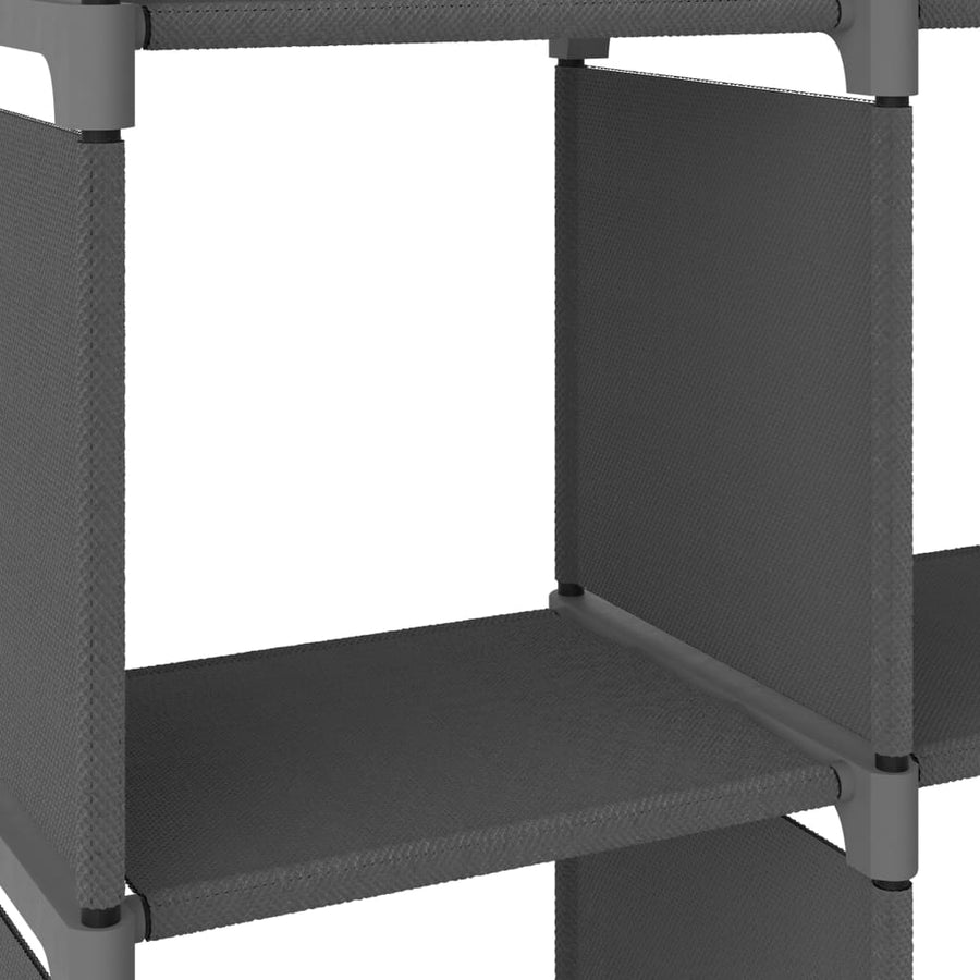 Kast met 6 vakken 103x30x72,5 cm stof grijs 6-vaks Grijs