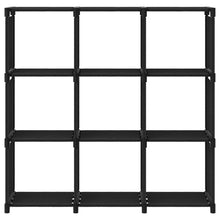 Kast Met 9 Vakken 03X30X07,5 Cm Stof Zwart 9-vaks Zonder boxen