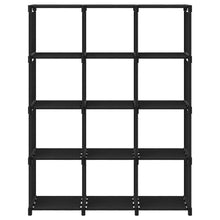 Kast Met 2 Vakken 03X30X4 Cm Stof Zwart 12-vaks Zonder boxen