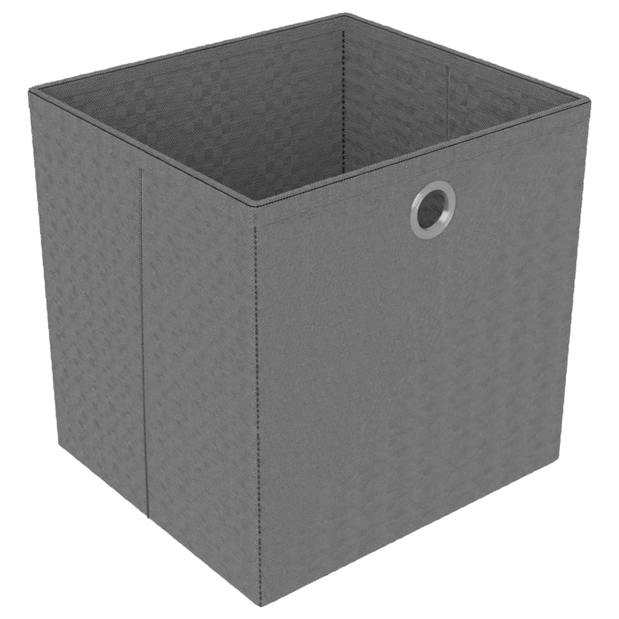 Kast Met 2 Vakken 03X30X4 Cm Stof Grijs 12-vaks Met boxen