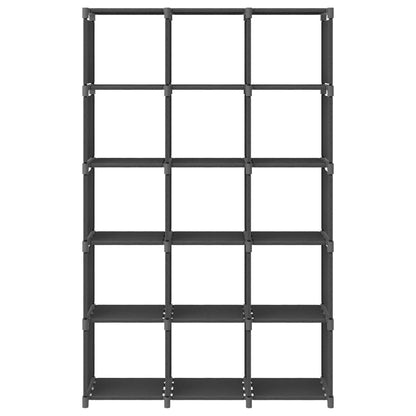 Kast met 15 vakken 103x30x175,5 cm stof grijs 15-vaks Grijs