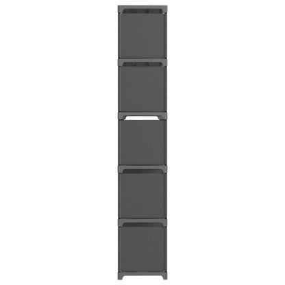 Kast met 15 vakken 103x30x175,5 cm stof grijs 15-vaks Grijs