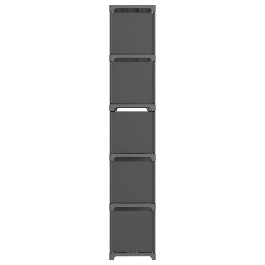 Kast met 15 vakken 103x30x175,5 cm stof grijs 15-vaks Grijs