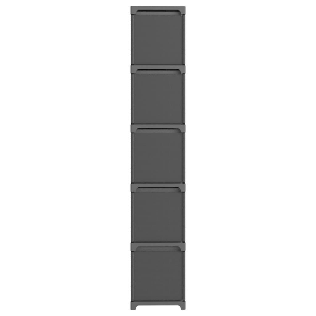 Kast Met 15 Vakken Met Boxen 103X30X175,5 Cm Stof Grijs 15-vaks