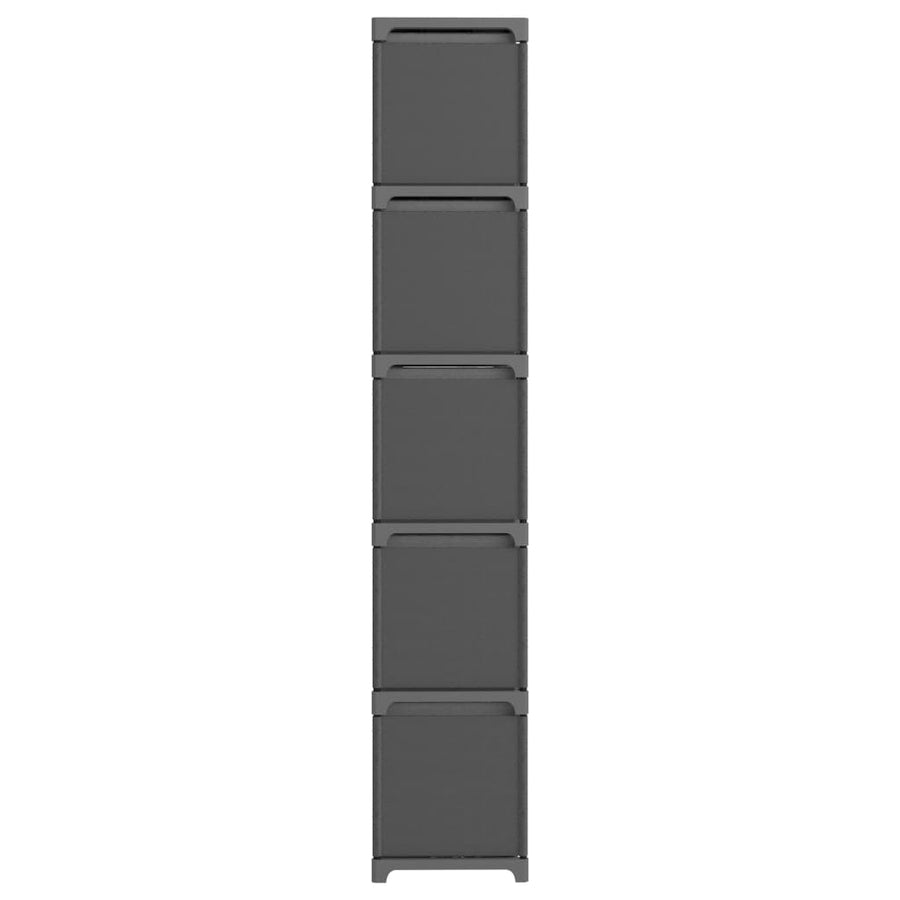 Kast Met 15 Vakken Met Boxen 103X30X175,5 Cm Stof Grijs 15-vaks